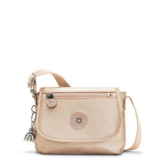 Kipling Sabian Metallic Crossbody Mini Bag Gold Charm Metallic | CA 1349QM